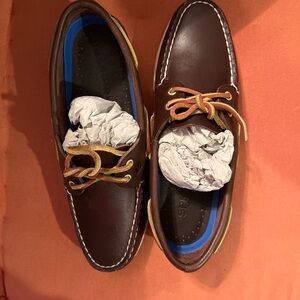 Sperry Dark Brown Leather Boat Shoes